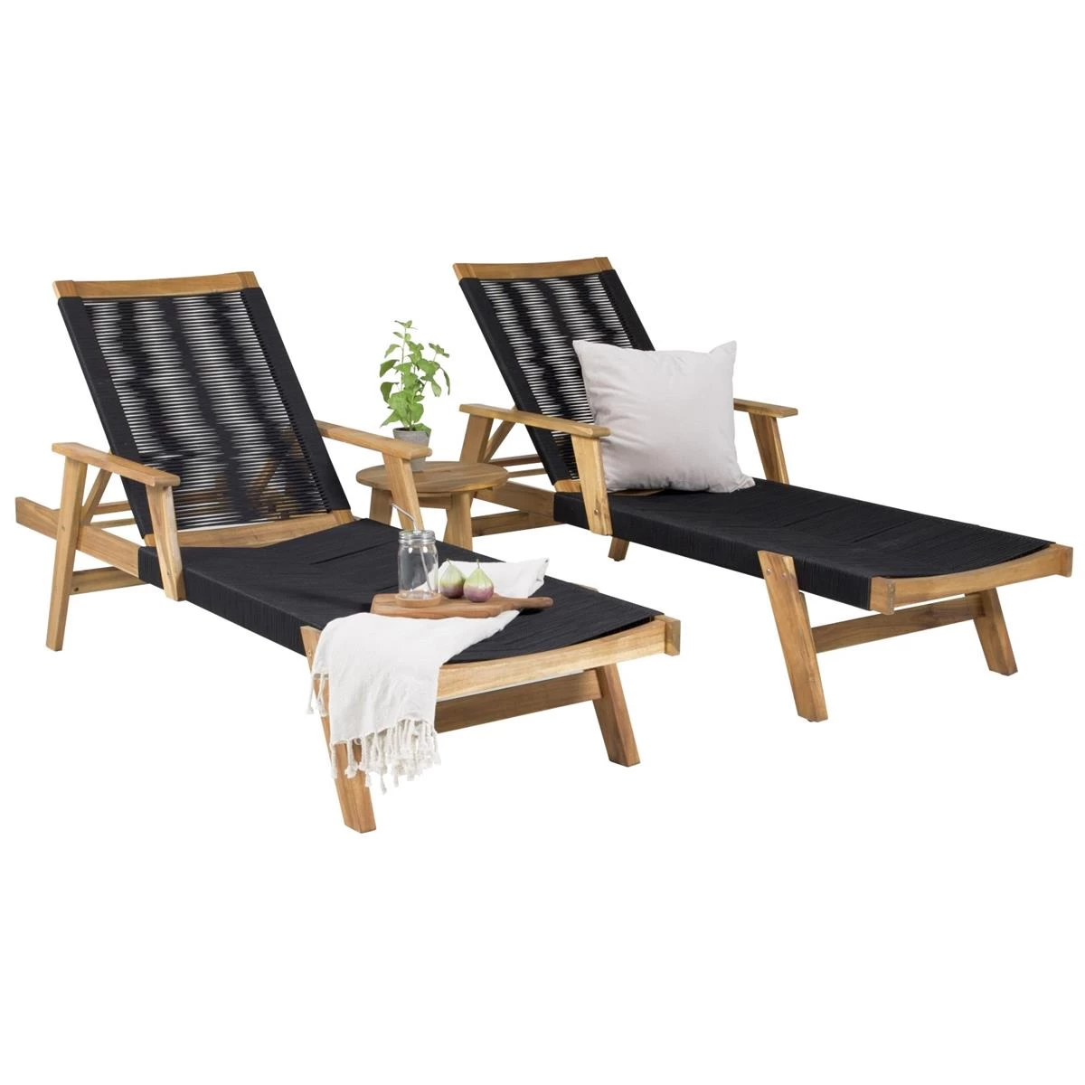 24Designs Antella Ligbed - Set Van 2 - Inclusief Bijzettafel