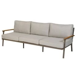 Exotan 3-Zits Tuinbankje Orlando - Aluminium - Champagne - 233x89x75