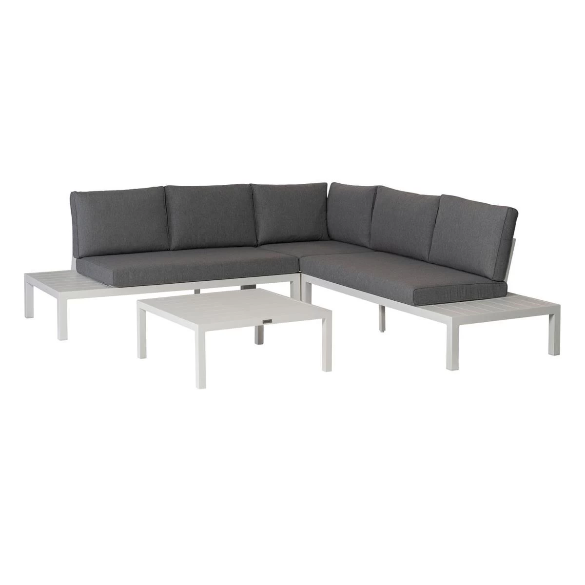 Exotan Loungeset La Vida - Aluminium - Wit - 63x245x245