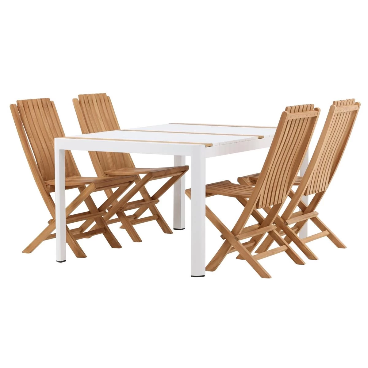 24Designs Manarola Tuintafel En 4 Teak Tuinstoelen