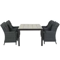 Garden Impressions Marbella Tuinset 5delig D. Grijs -Palmas Tafel