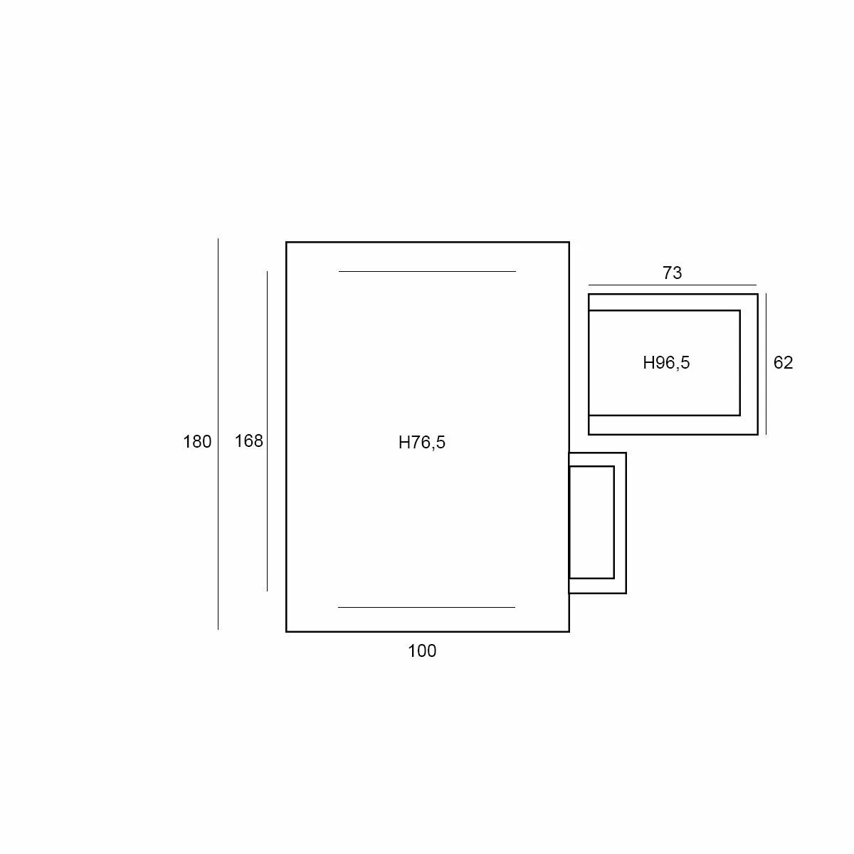 Garden Impressions Marbella Tuinset 5delig D. Grijs -Palmas Tafel - Afbeelding 2