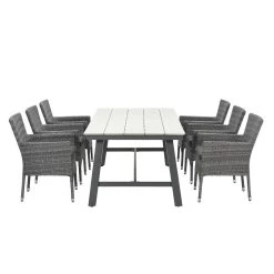 Garden Impressions Jerba Tuinset 7-delig - Moreno Tuintafel 250x100 Cm