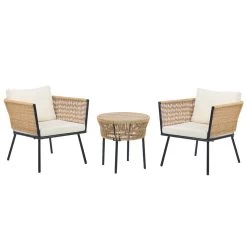 Beliani - GARGANO - Tuinset - Beige - PE Rotan