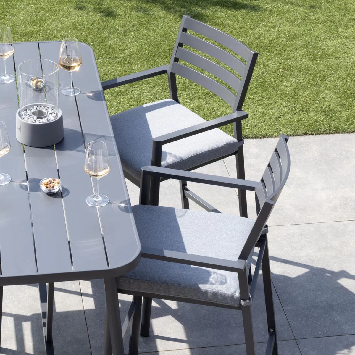 Giga Meubel - Tuinbarset Aluminium Antraciet - 5-Delig - Set Flynn - Afbeelding 8