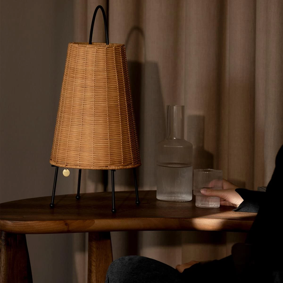 Ferm LIVING Porti Braided Tafellamp - Natural - Afbeelding 4