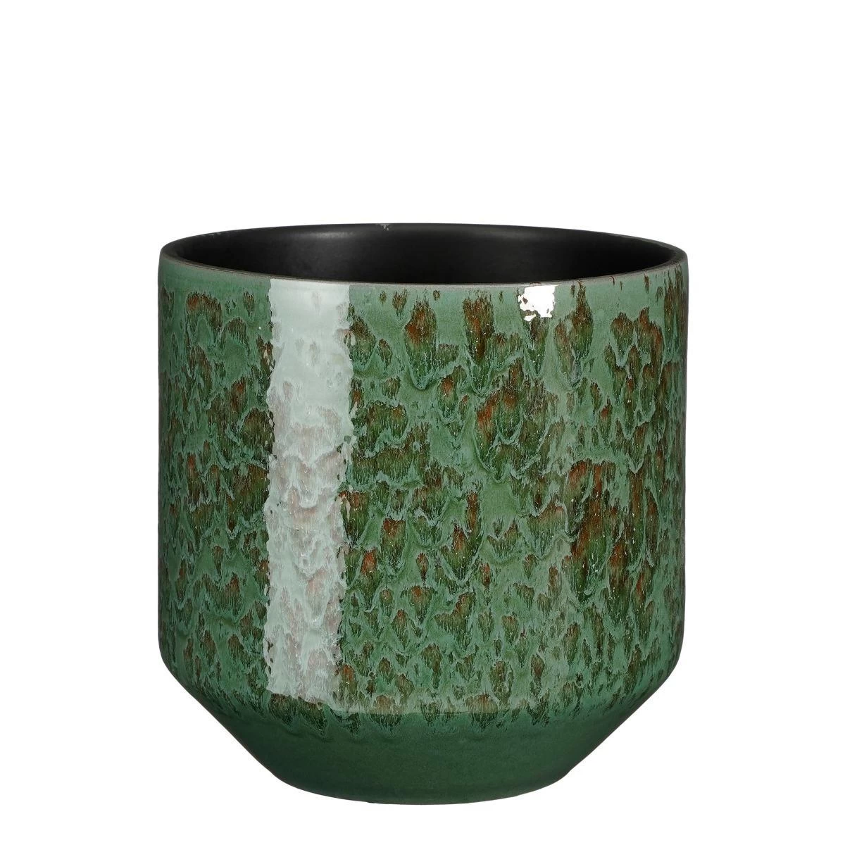 Mica Decorations Sebastian Bloempot - 30x30x29 Cm - Terracotta - Groen