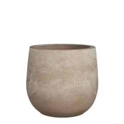 Mica Decorations Victor Bloempot - 21x21x19 Cm - Terracotta - Beige