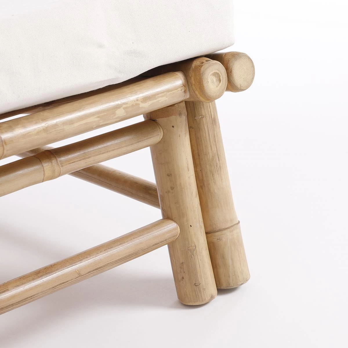 Mica Decorations Tropical Loungebank - L120 Cm - Bamboe - Lichtbruin - Afbeelding 5