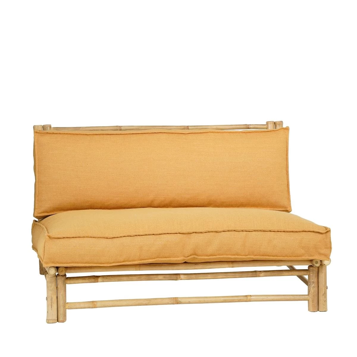 Mica Decorations Tropical Loungebank - L120 Cm - Bamboe - Lichtbruin - Afbeelding 6