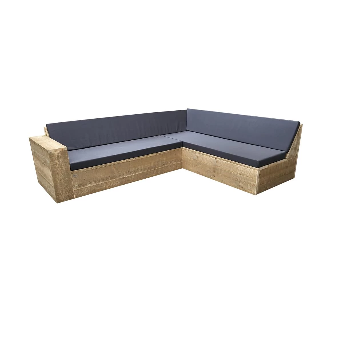 Wood4you - Loungeset 1 Steigerhout 250x200 Cm - GL-vorm- Incl Kussens - Afbeelding 6