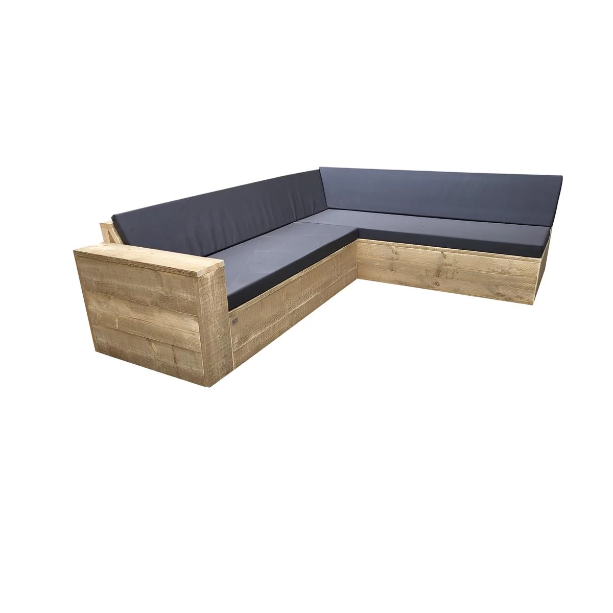 Wood4you - Loungeset 1 Steigerhout 250x200 Cm - GL-vorm- Incl Kussens - Afbeelding 5