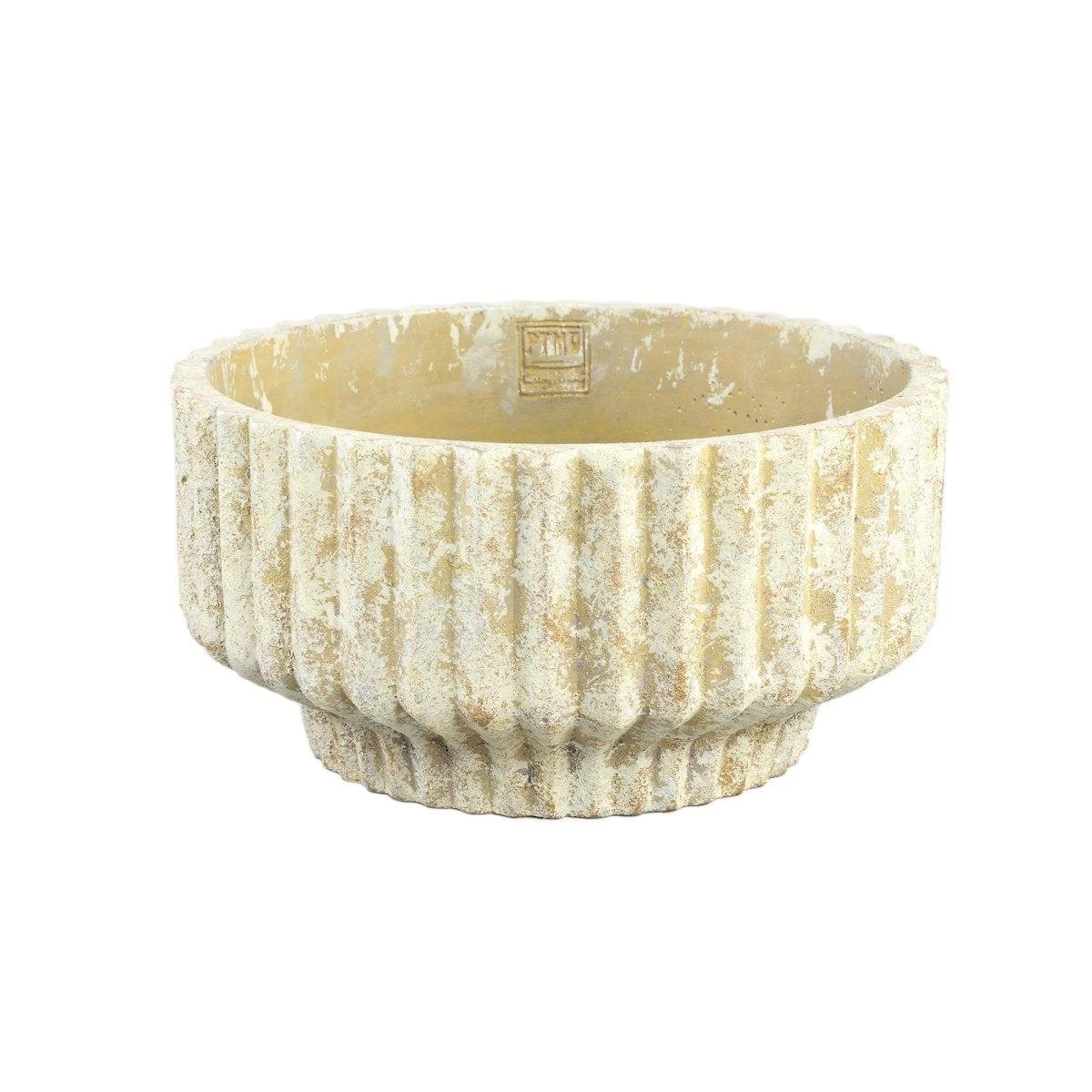 PTMD Gabriel Bloempot - 30x30x15 Cm - Cement - Creme