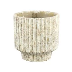 PTMD Gabriel Bloempot - 30x30x30 Cm - Cement - Creme