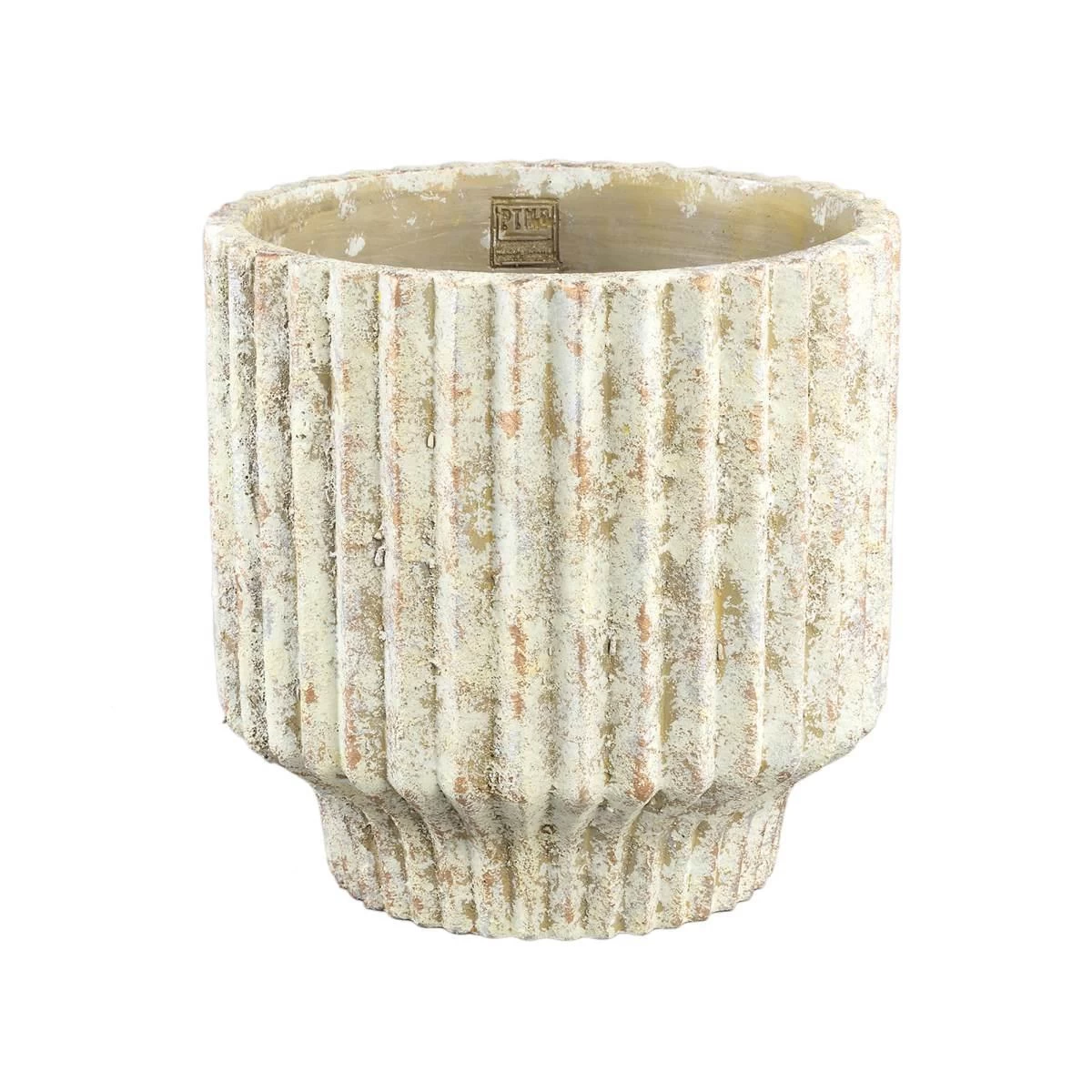 PTMD Gabriel Bloempot - 30x30x30 Cm - Cement - Creme