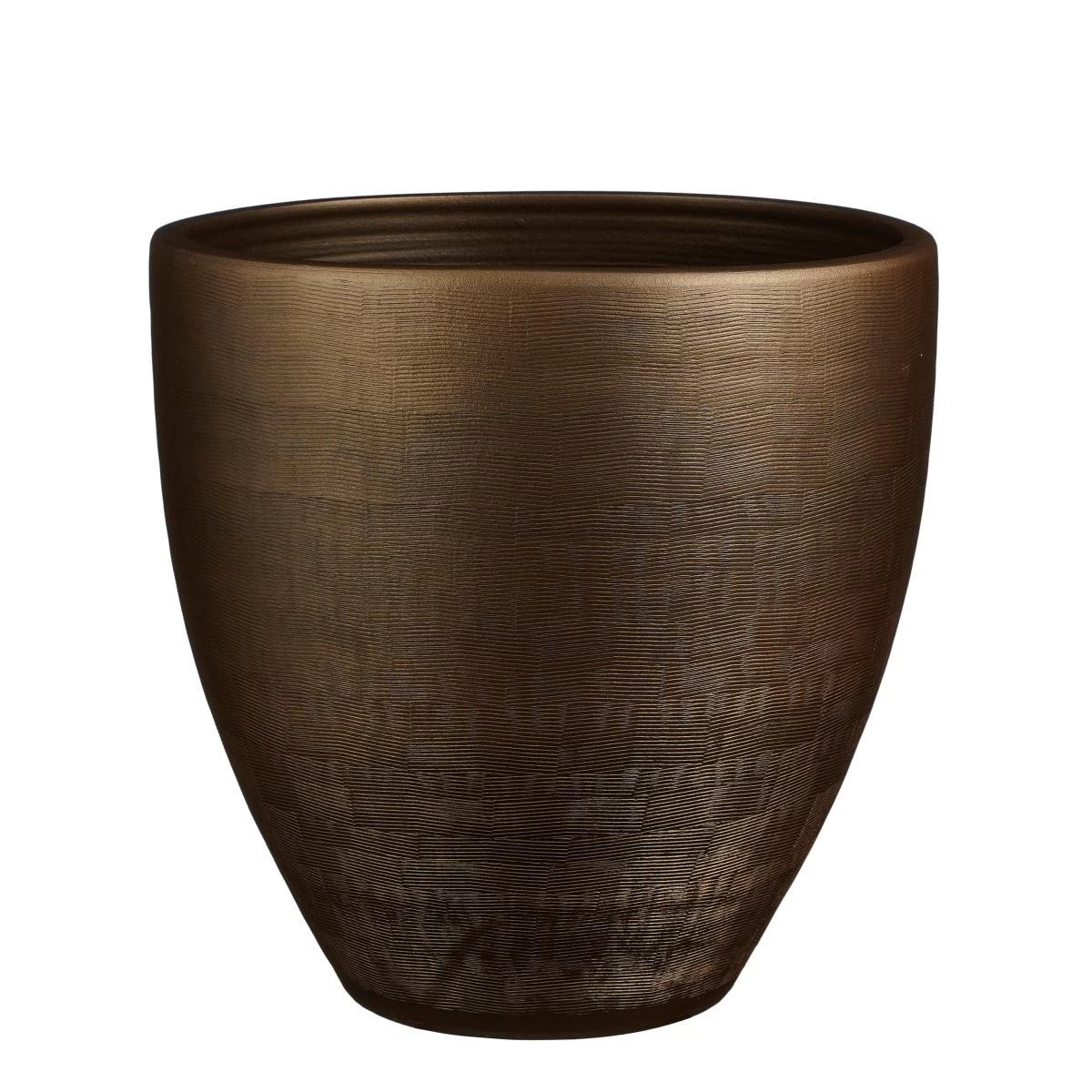 Mica Decorations Alicante Bloempot - 35x35x37 Cm - Terracotta - Brons