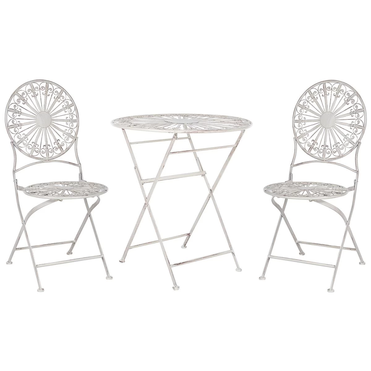 Beliani - SCAFA - Bistro Set - Wit - IJzer