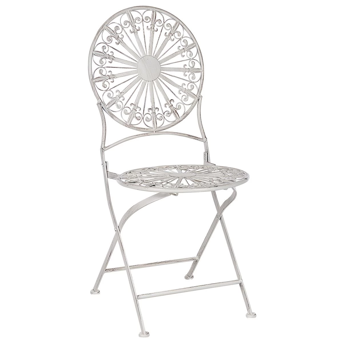 Beliani - SCAFA - Bistro Set - Wit - IJzer - Afbeelding 4