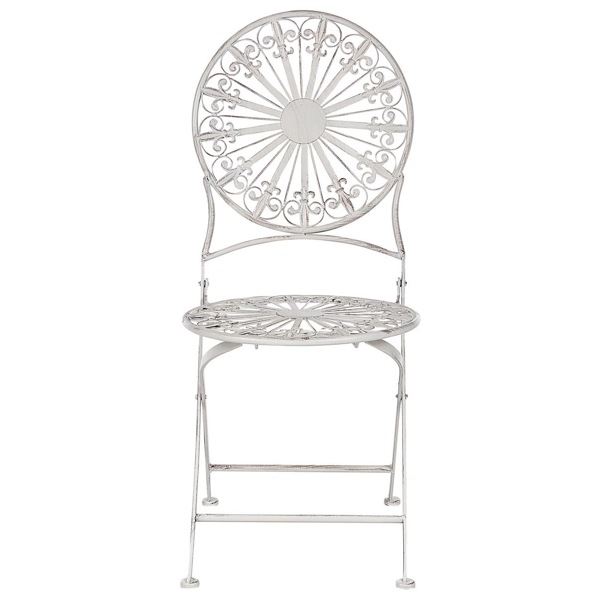 Beliani - SCAFA - Bistro Set - Wit - IJzer - Afbeelding 3