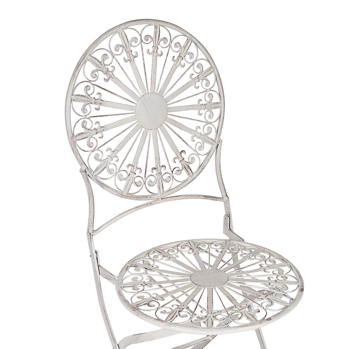 Beliani - SCAFA - Bistro Set - Wit - IJzer - Afbeelding 8