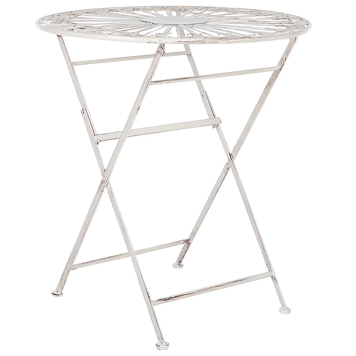 Beliani - SCAFA - Bistro Set - Wit - IJzer - Afbeelding 6