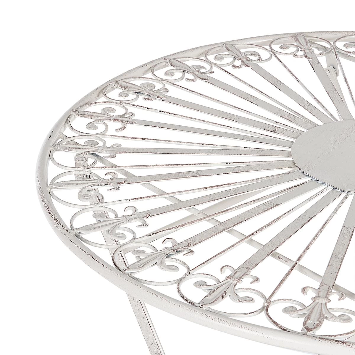 Beliani - SCAFA - Bistro Set - Wit - IJzer - Afbeelding 9