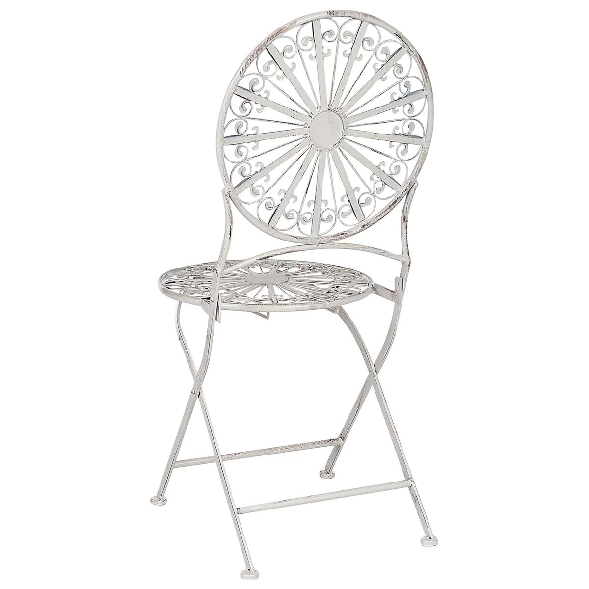 Beliani - SCAFA - Bistro Set - Wit - IJzer - Afbeelding 5