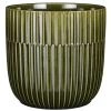 Mica Decorations Plantenpot - Keramiek Glans Donkergroen - D19|H18 Cm