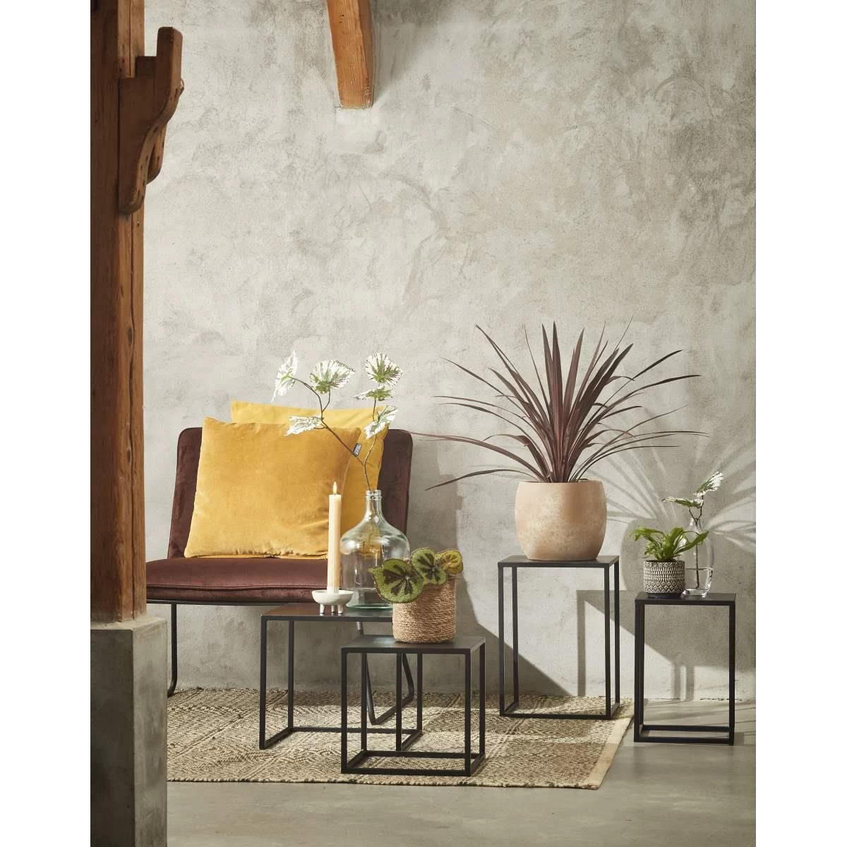 Mica Decorations Bloempot - Creme Stone - Mat - Keramiek - 24 X 22 Cm - Afbeelding 5