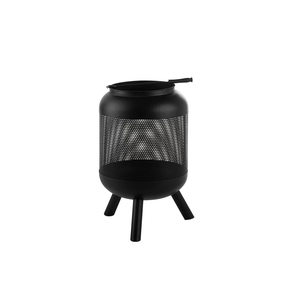 Beliani - VEER - Vuurkorf - Zwart - Staal