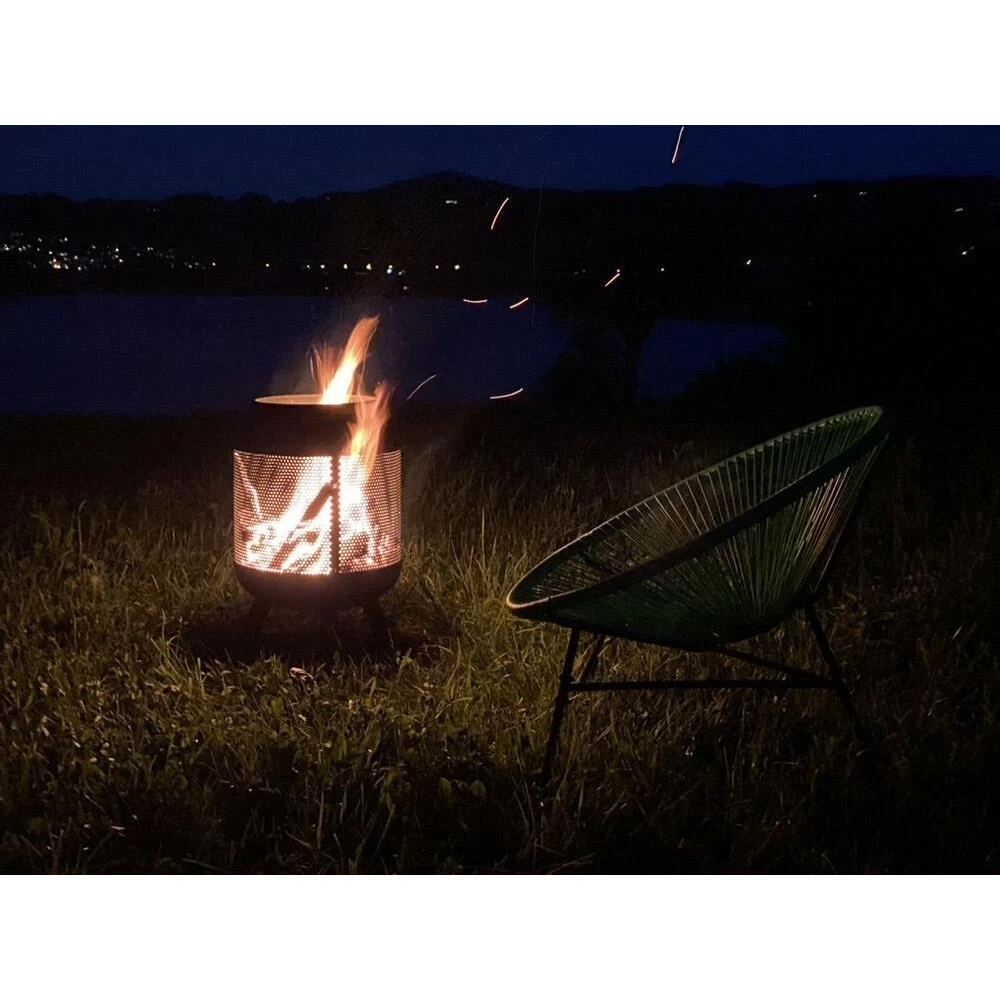 Beliani - VEER - Vuurkorf - Zwart - Staal - Afbeelding 10