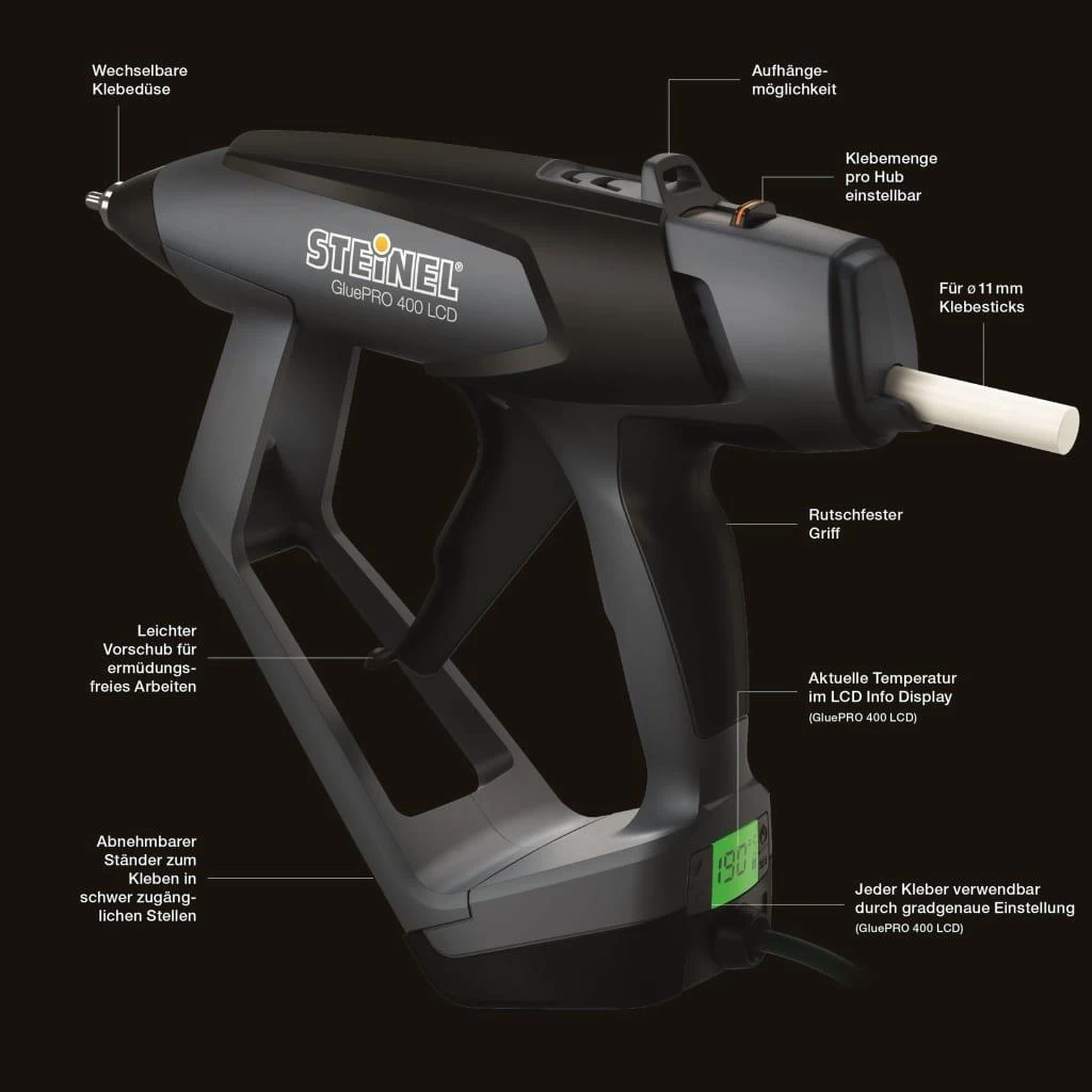 Steinel Lijmpistool GluePRO 400 LCD Met Draagkoffer - Afbeelding 6