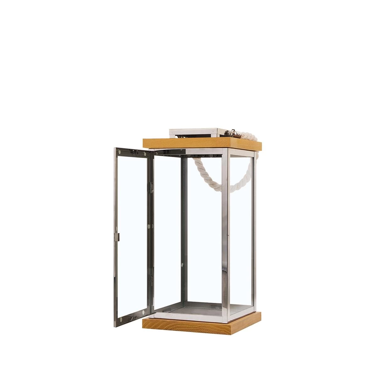 Beliani - BORNEO - Lantaarn - Zilver - Dennenhout - Afbeelding 3