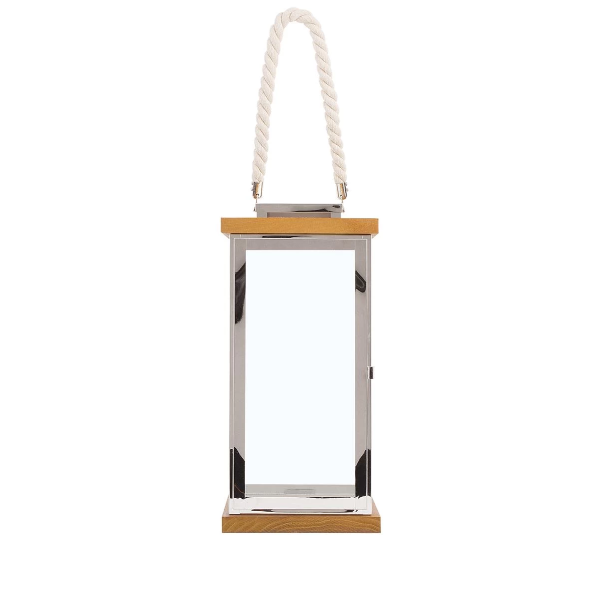 Beliani - BORNEO - Lantaarn - Zilver - Dennenhout - Afbeelding 5