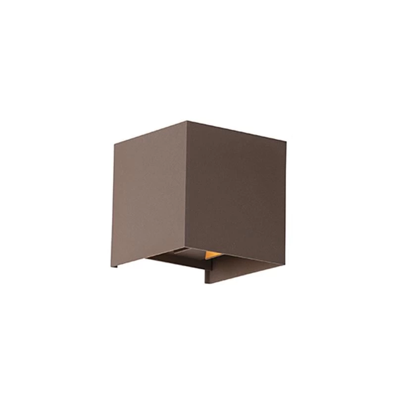 QAZQA Buiten Wandlamp Roestbruin Incl. LED 2-lichts IP54 - Edwin - Afbeelding 3