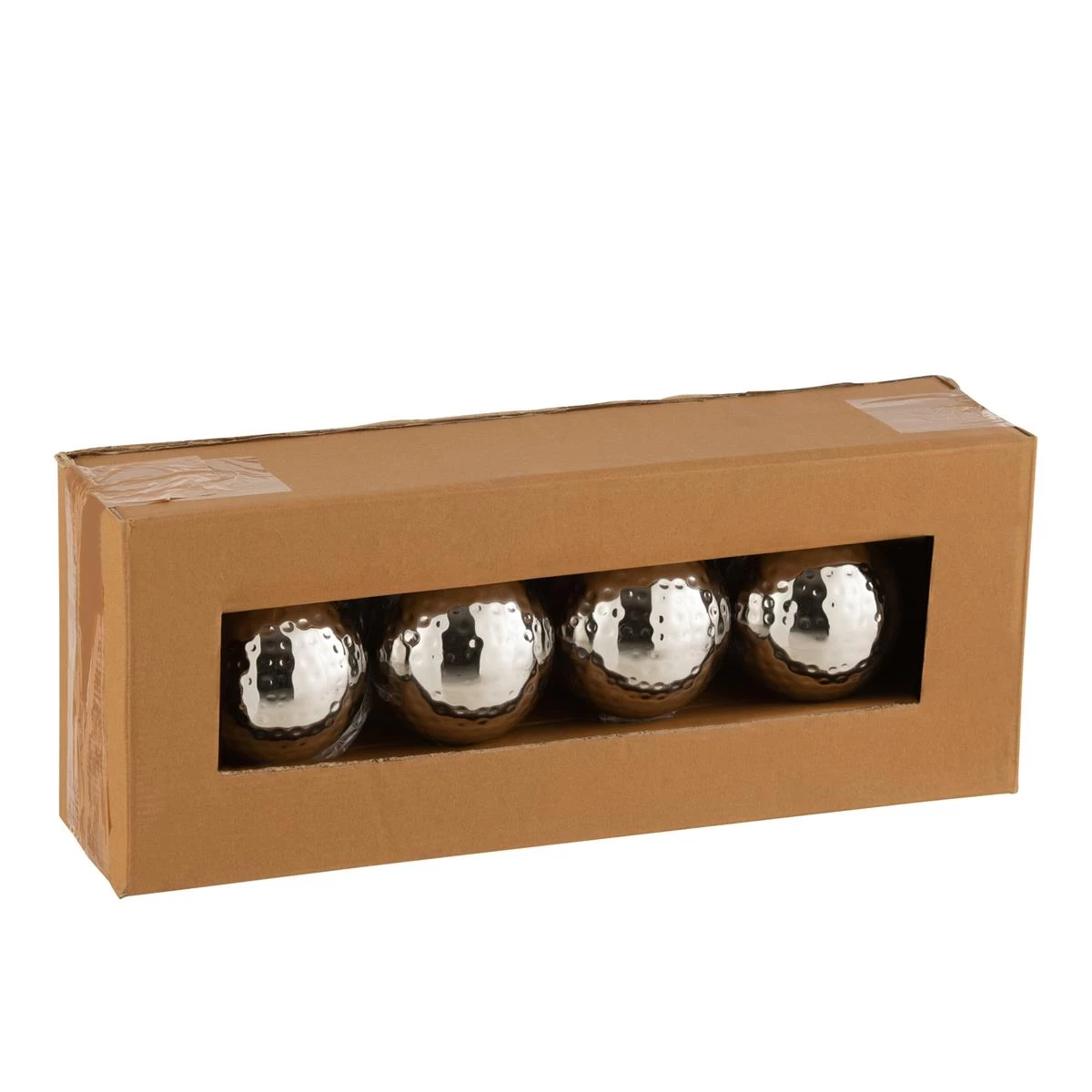 J-Line Tuinfakkel Bol Gehamerd Stainless Steel Zilver - Afbeelding 4