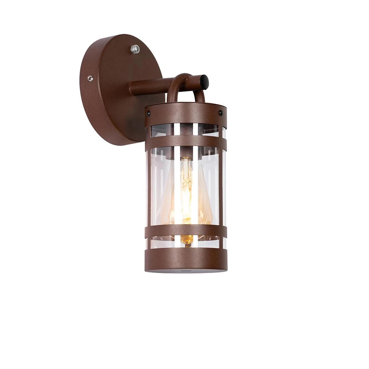 QAZQA Buiten Wandlamp Roestbruin IP44 Licht-donker Sensor - Ruben - Afbeelding 2
