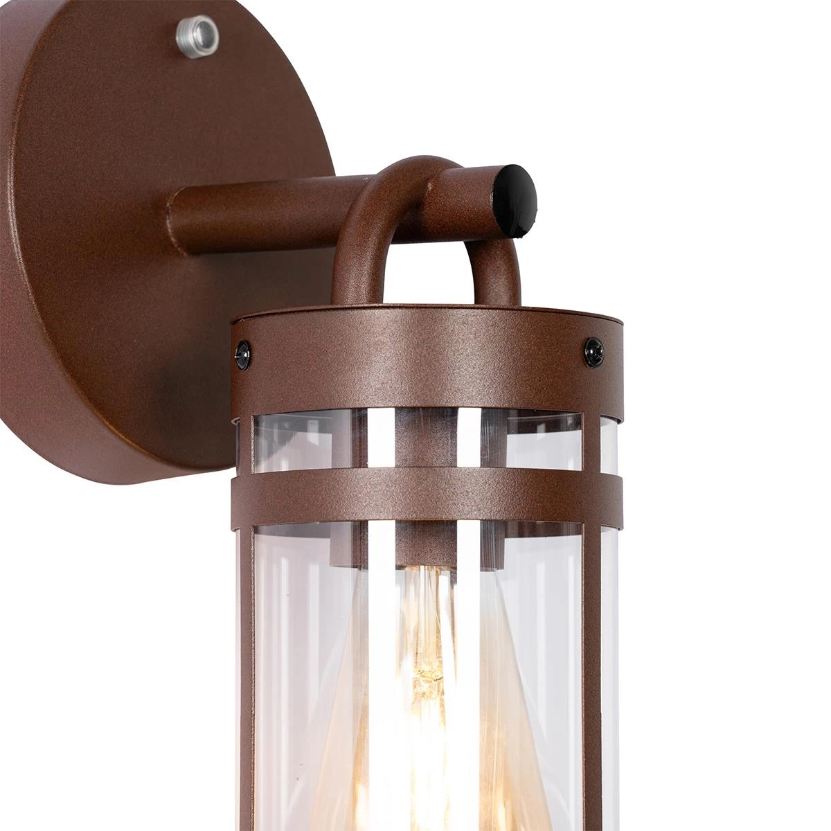QAZQA Buiten Wandlamp Roestbruin IP44 Licht-donker Sensor - Ruben - Afbeelding 3