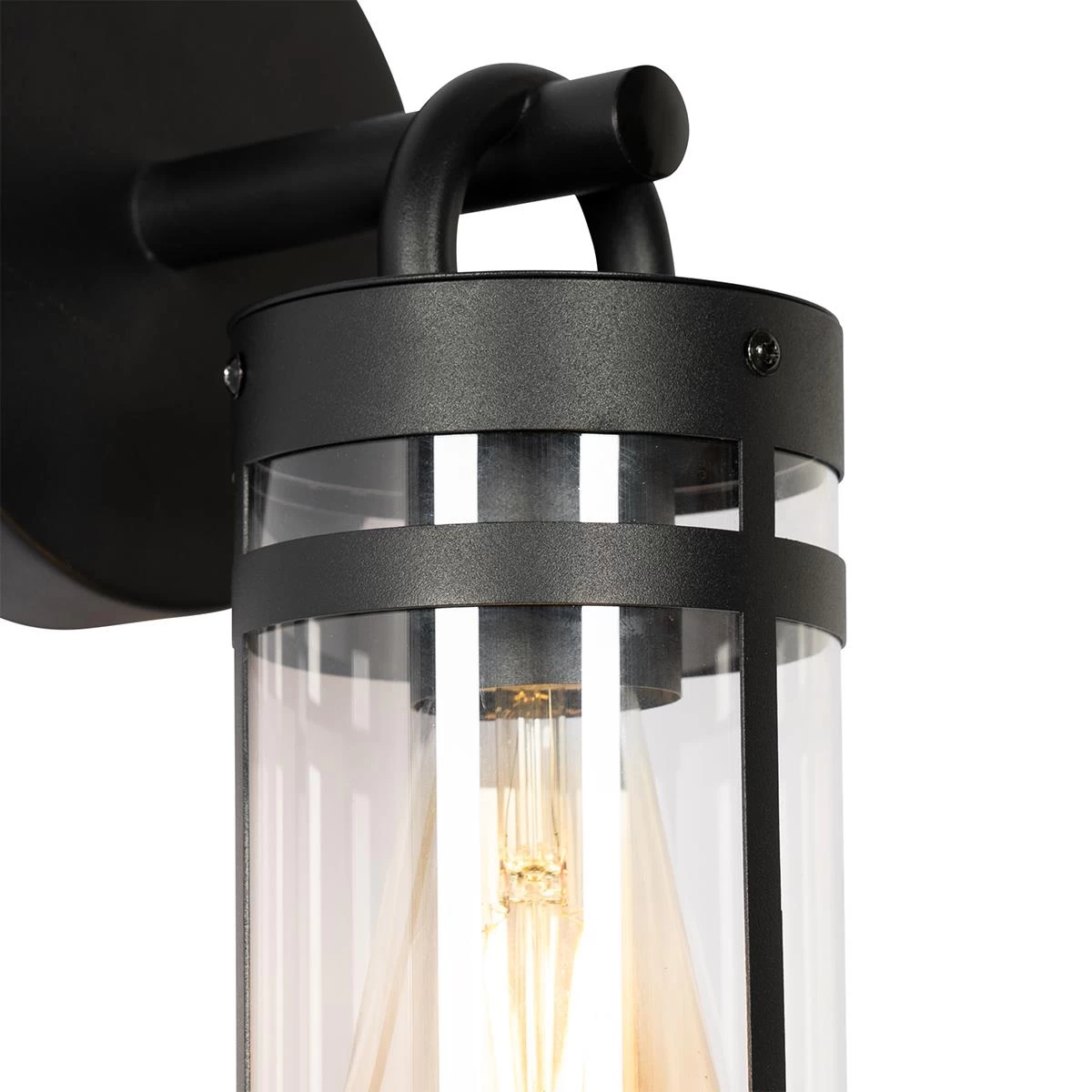 QAZQA Buiten Wandlamp Zwart IP44 Licht-donker Sensor - Ruben - Afbeelding 4