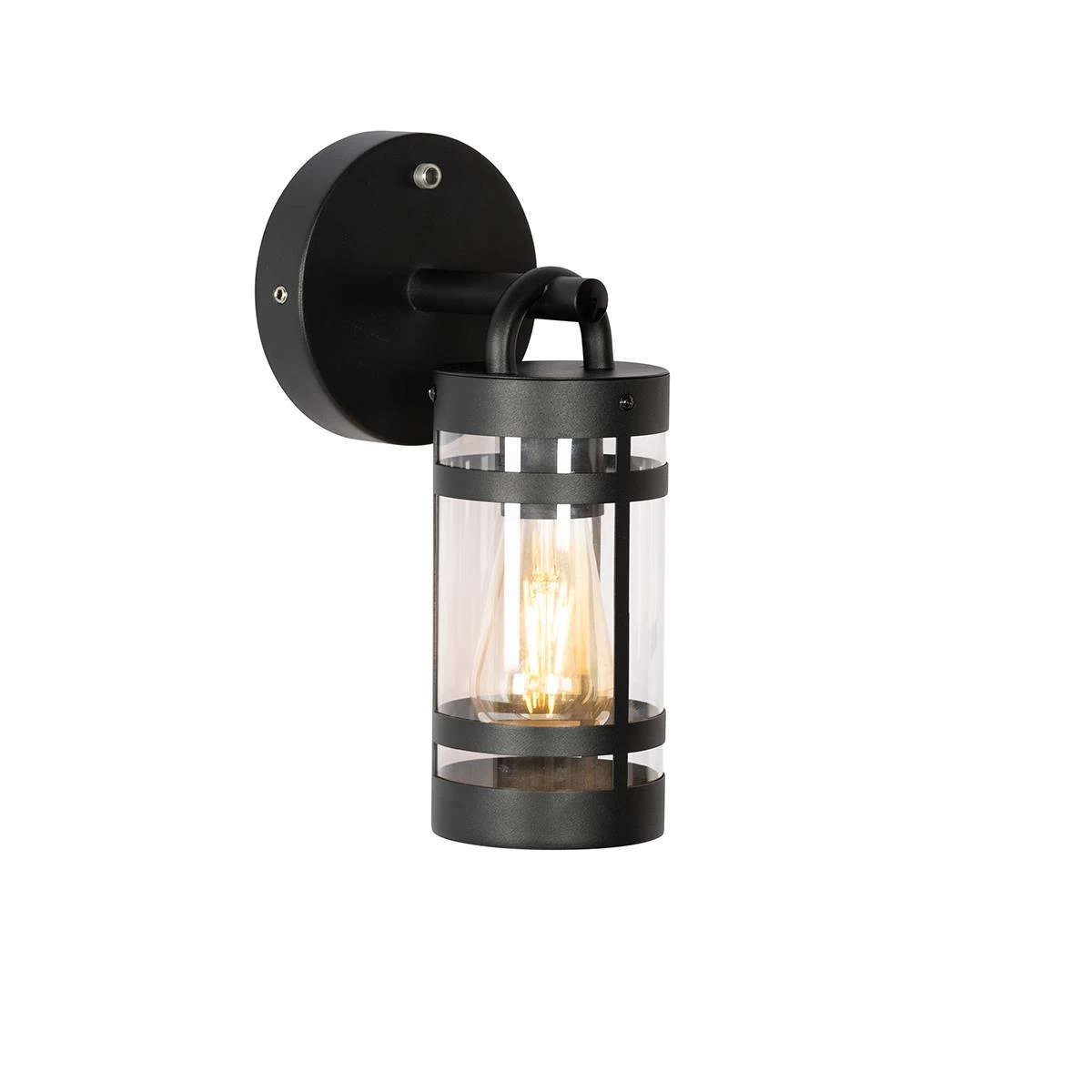 QAZQA Buiten Wandlamp Zwart IP44 Licht-donker Sensor - Ruben - Afbeelding 7