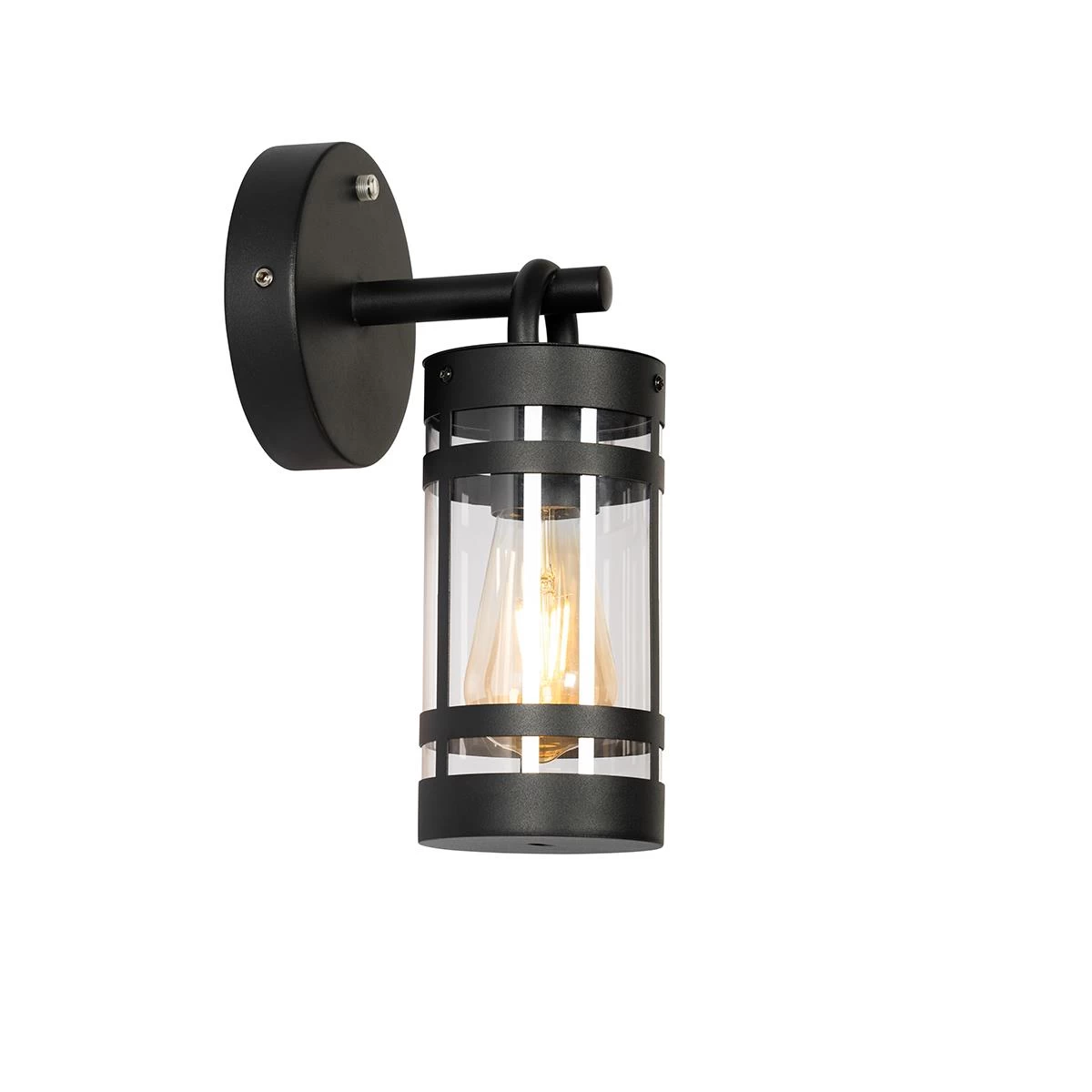 QAZQA Buiten Wandlamp Zwart IP44 Licht-donker Sensor - Ruben - Afbeelding 8