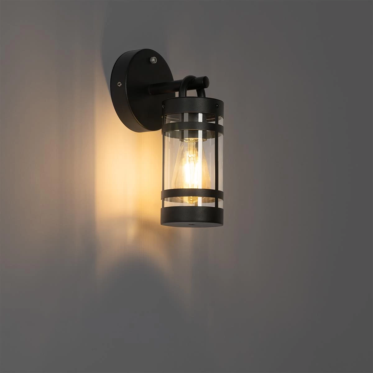 QAZQA Buiten Wandlamp Zwart IP44 Licht-donker Sensor - Ruben - Afbeelding 10