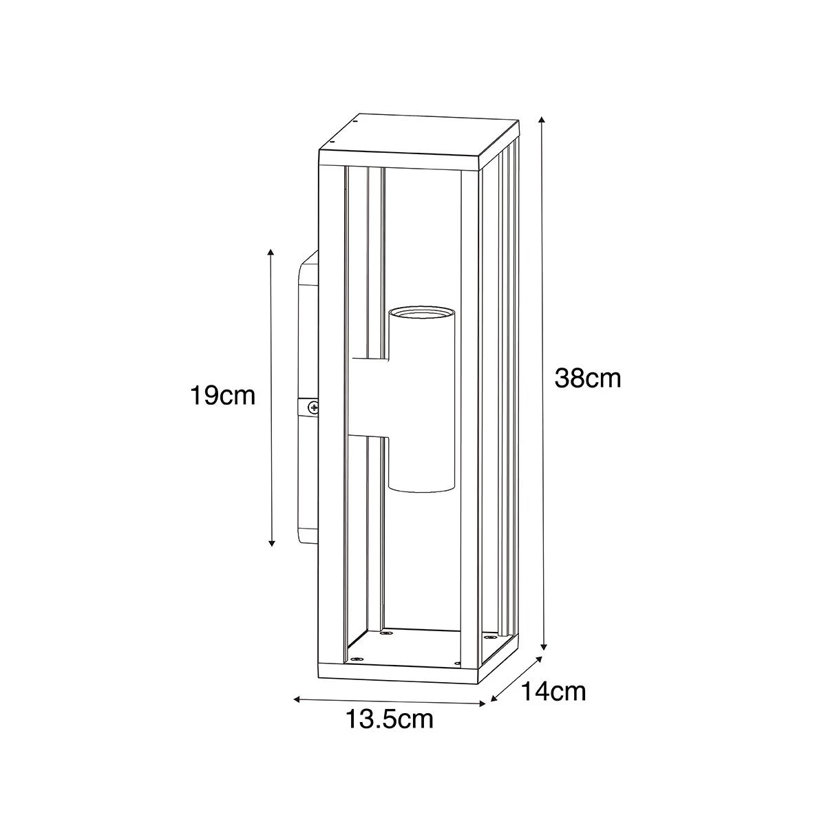 QAZQA Smart Buiten Wandlamp Zwart Met Ribbel Glas Incl. 2 Wifi A60 - - Afbeelding 5