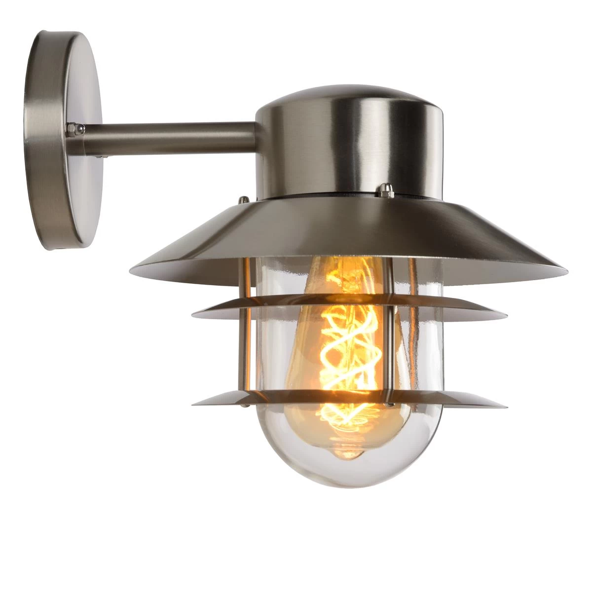 ZICO - Wandlamp Buiten - Ø 21,8 Cm - Mat Chroom - Afbeelding 7