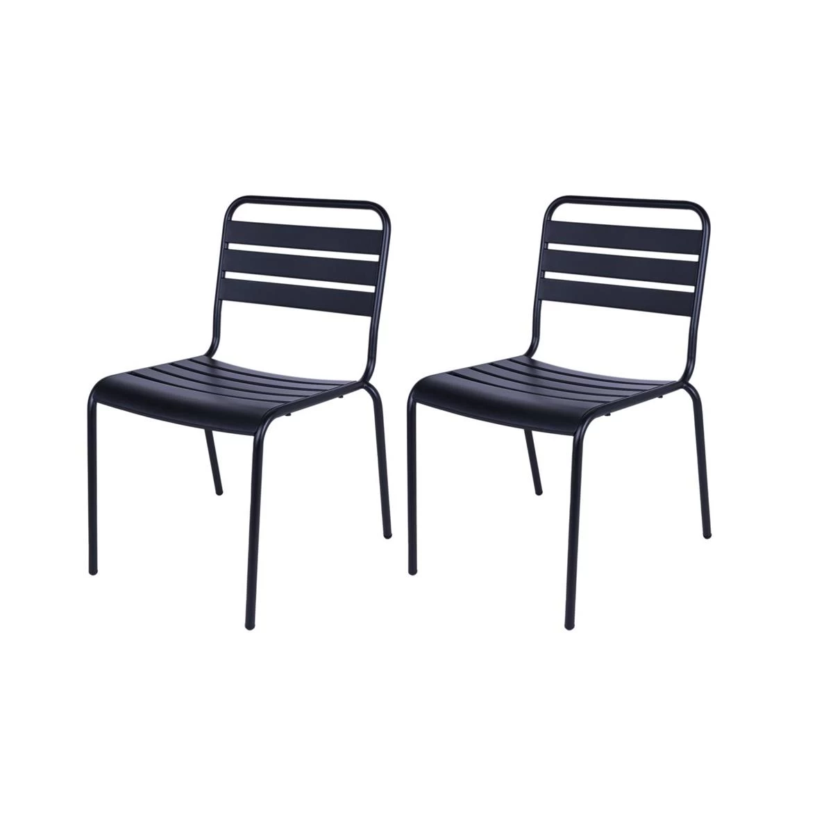 MaximaVida Max 150 Cm Zwarte Tuinset Met 2 Stoelen En 1 Bank - Afbeelding 4