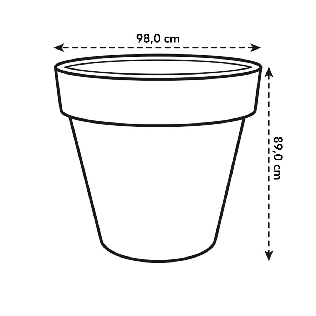Elho Pure Round Bloempot Ø 100 Cm - Wit - Afbeelding 6