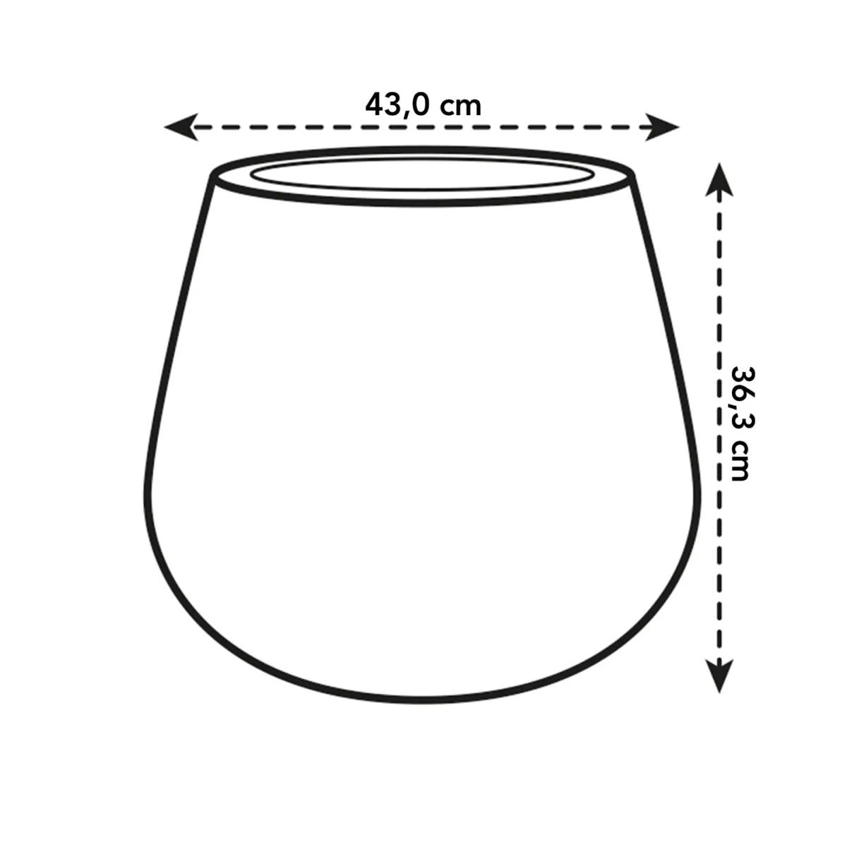 Elho Pure Cone Bloempot Ø 45 Cm - Zwart - Afbeelding 5