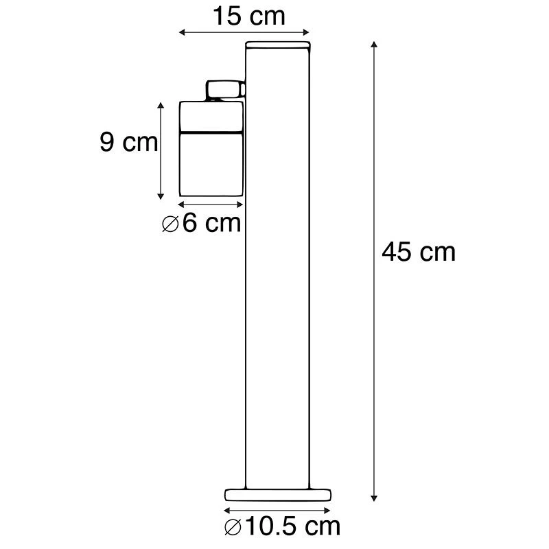 QAZQA Smart Buitenlamp Zwart 45 Cm Verstelbaar Incl. Wifi GU10 - Solo - Afbeelding 7