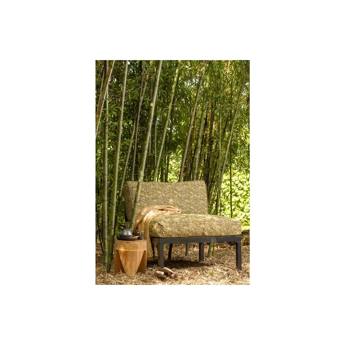 WOOOD Loungebankje Buiten George - Aluminium - Zwart - 73x90x83 - Afbeelding 6