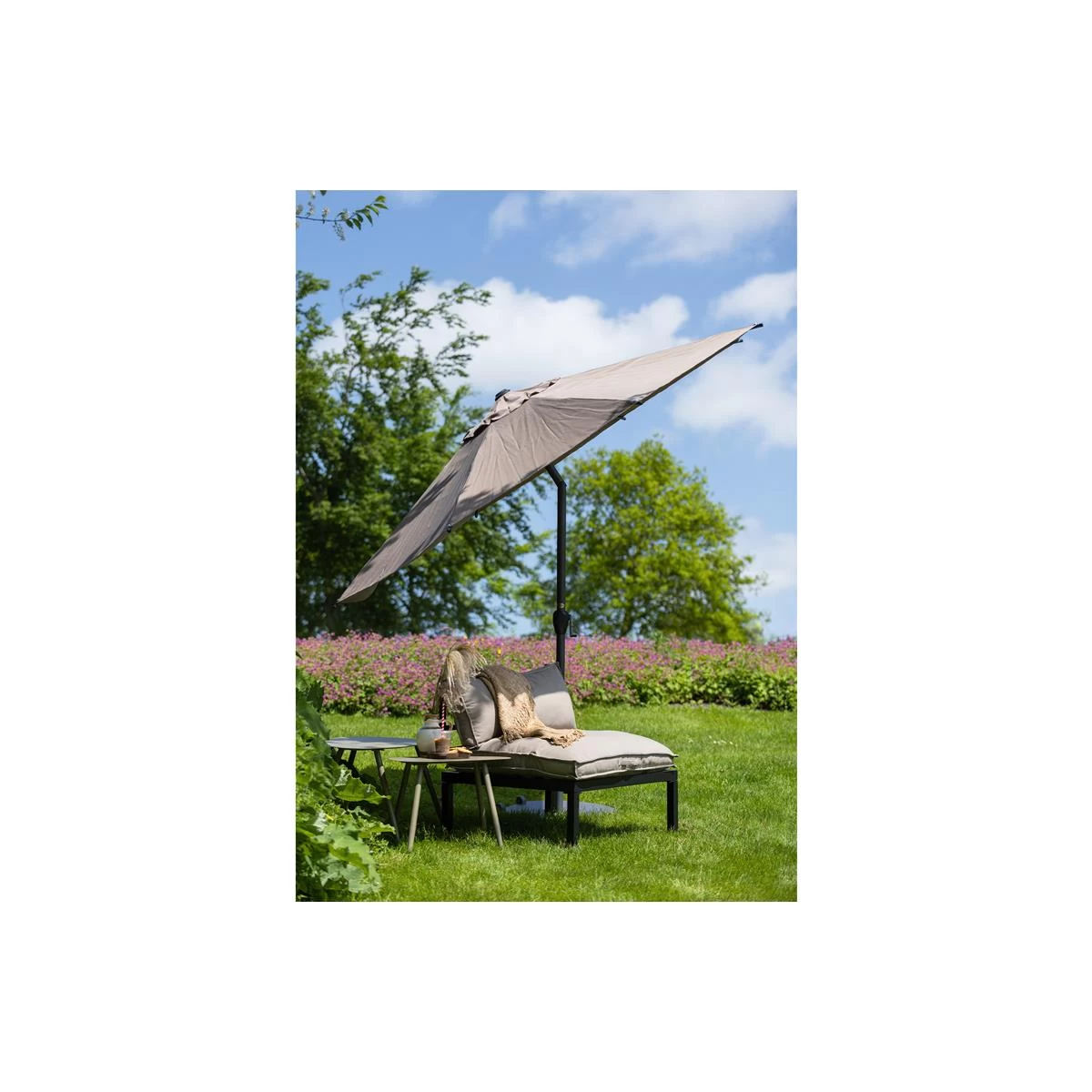 WOOOD Loungebankje Buiten George - Aluminium - Zwart - 73x90x83 - Afbeelding 5